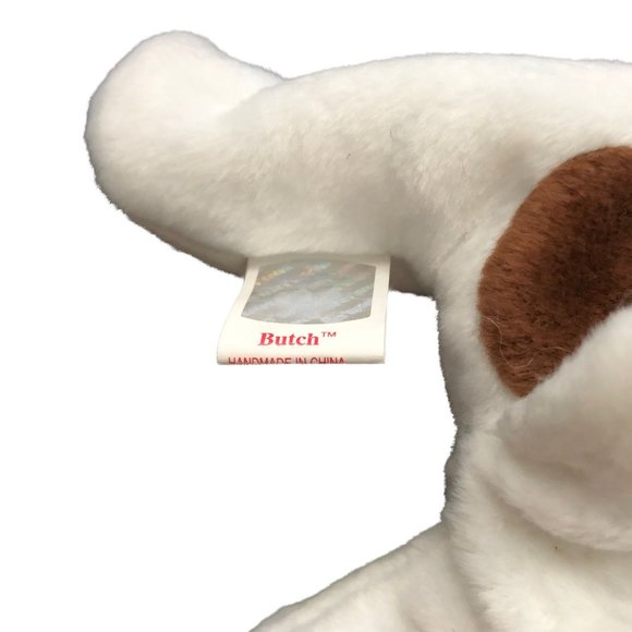 Ty Beanie Babies " Butch" Bull Terrier Puppy Dog Plush 1999 Stuffed - Picture 7 of 9